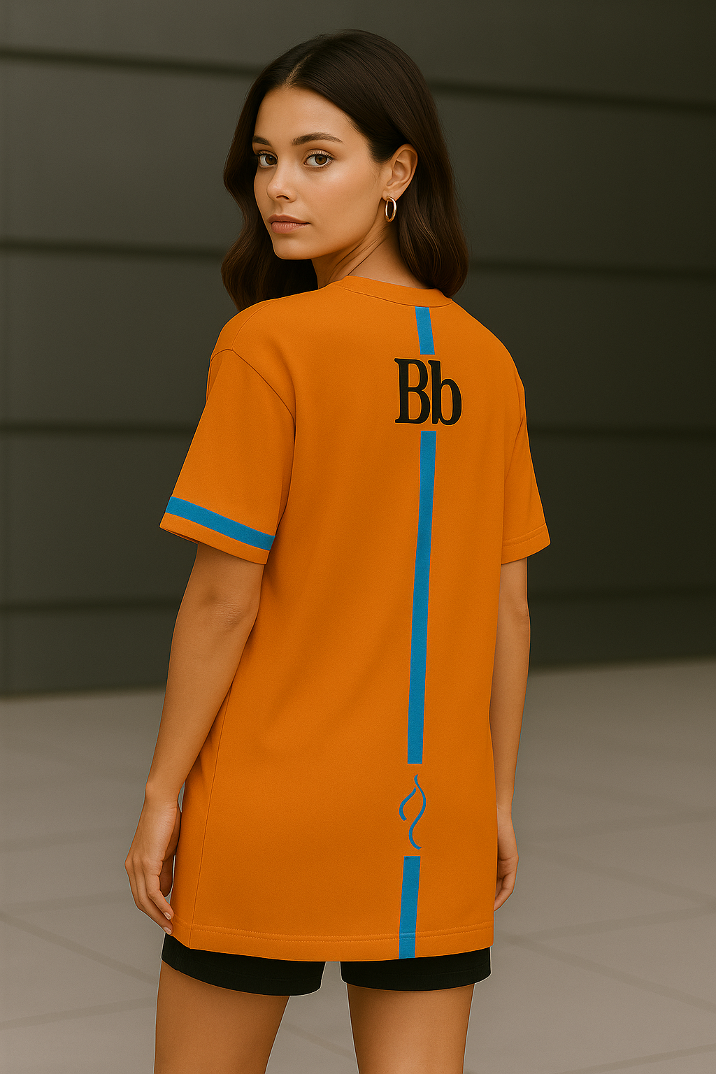 T-shirt la Bande bleu - orange