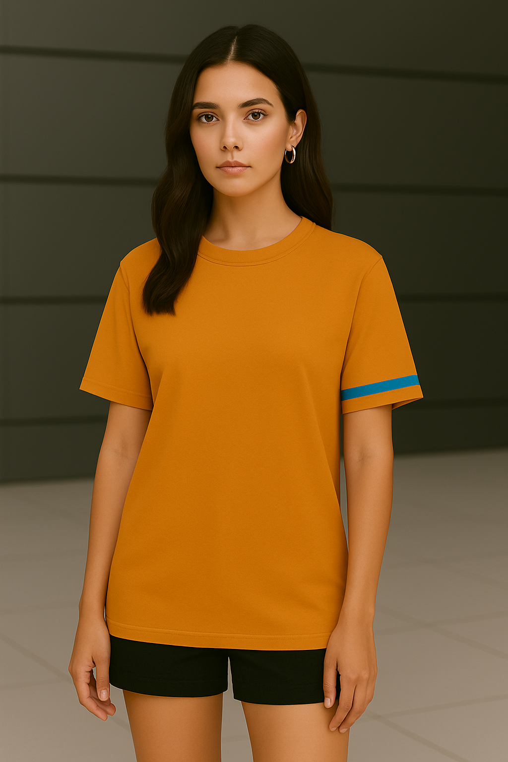 T-shirt la Bande bleu - orange