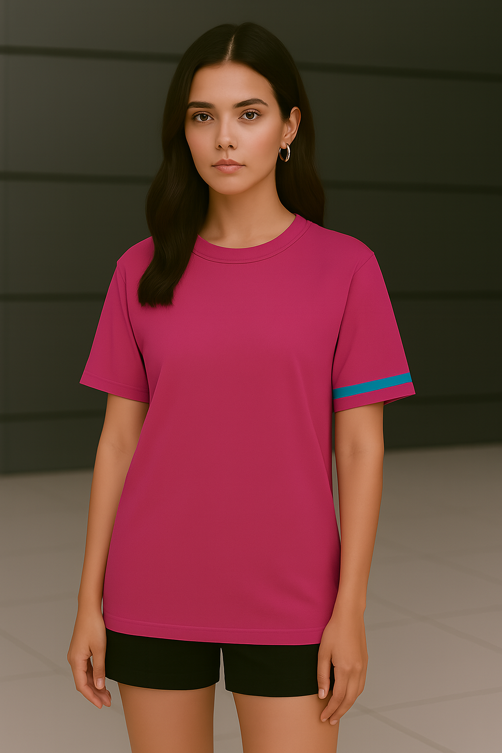 T-shirt la Bande bleu - fushia lady