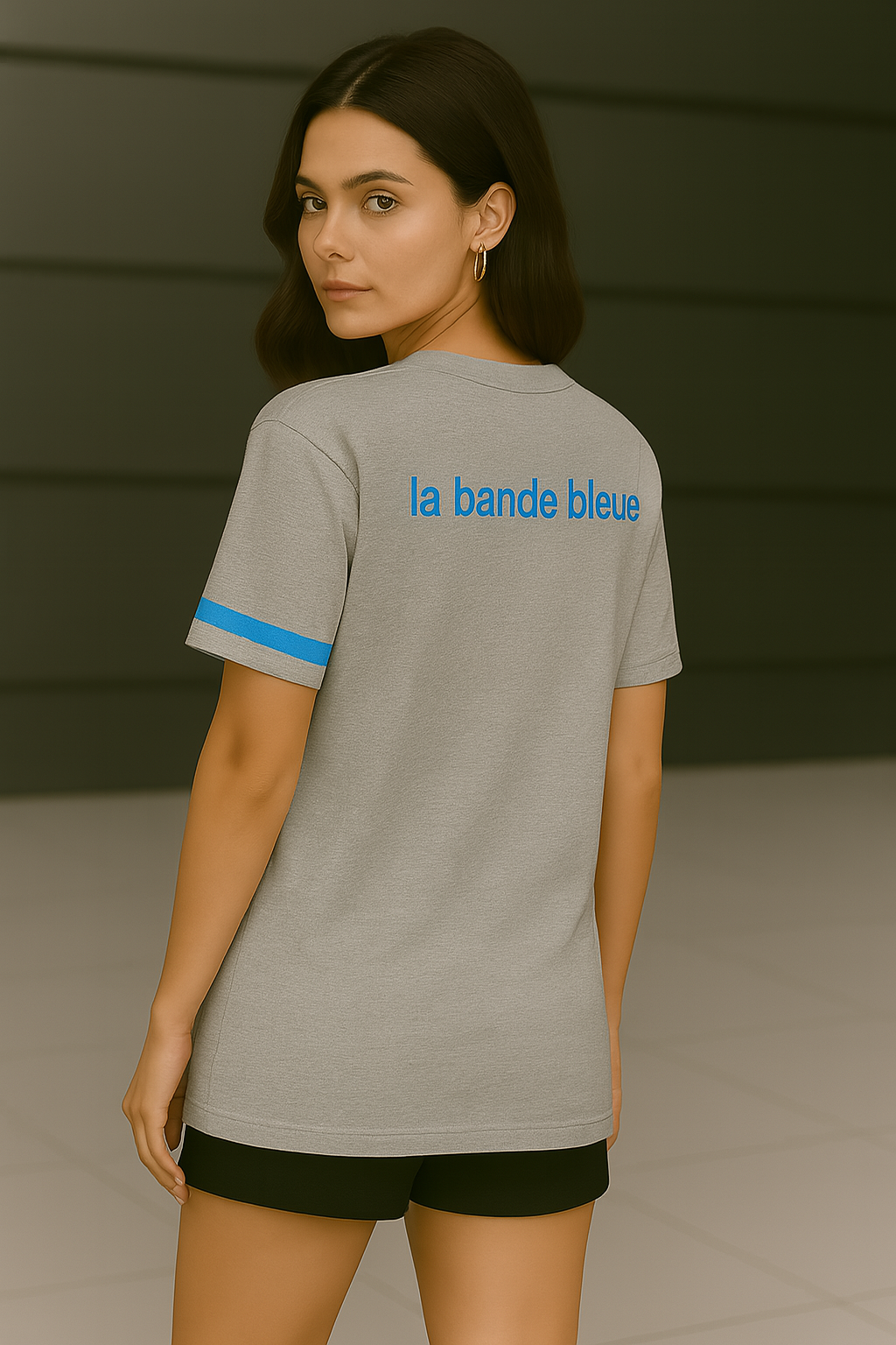 T-shirt la Bande bleu Gris clair