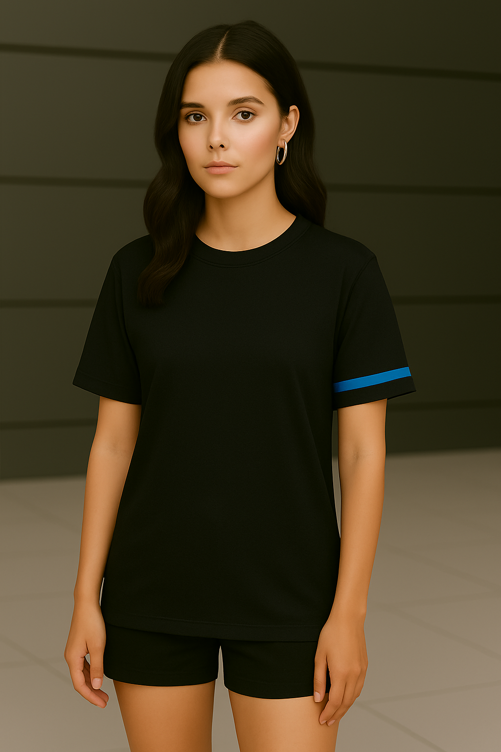 T-shirt la Bande bleu noir obscure