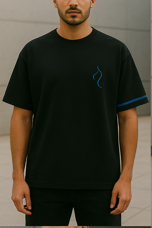 T-shirt Bb oversize noir obscure